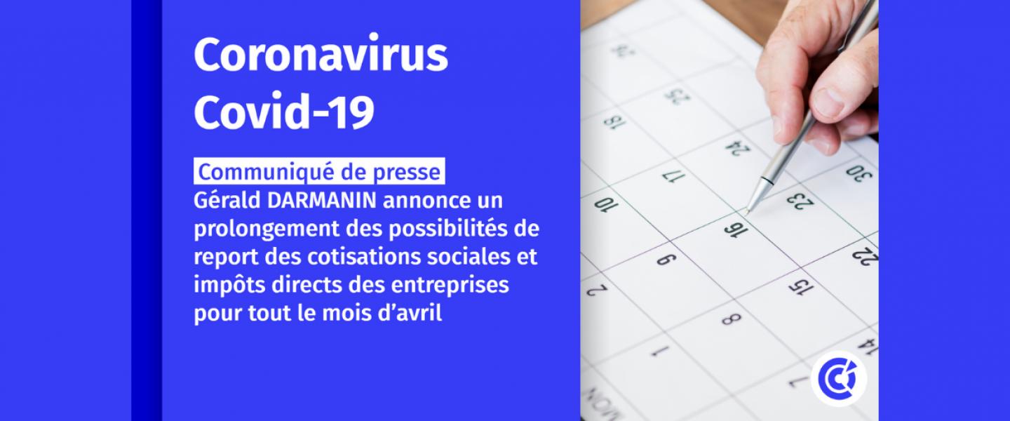 prolongement des possibilités de report des cotisations sociales